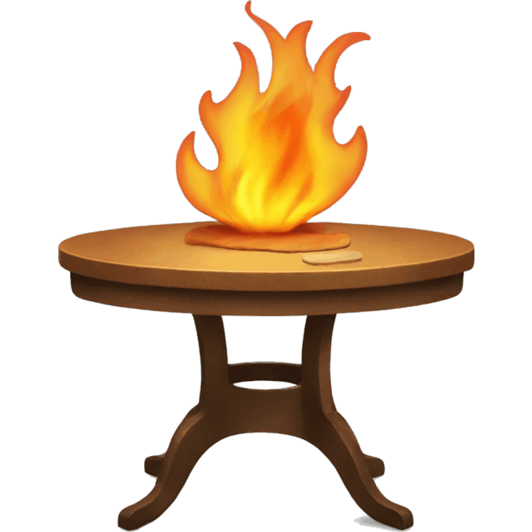 table on fire emoji