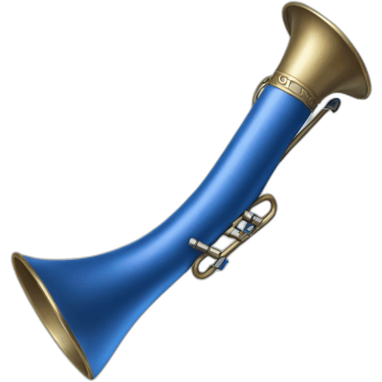 Blue hunting horn emoji