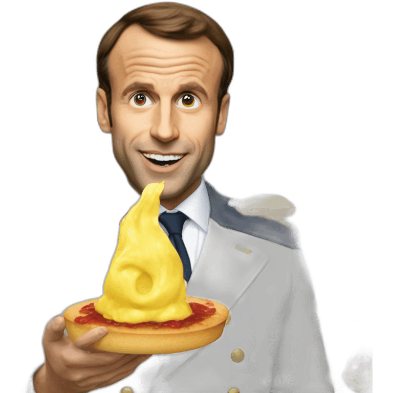 Macron qui mange du caca emoji