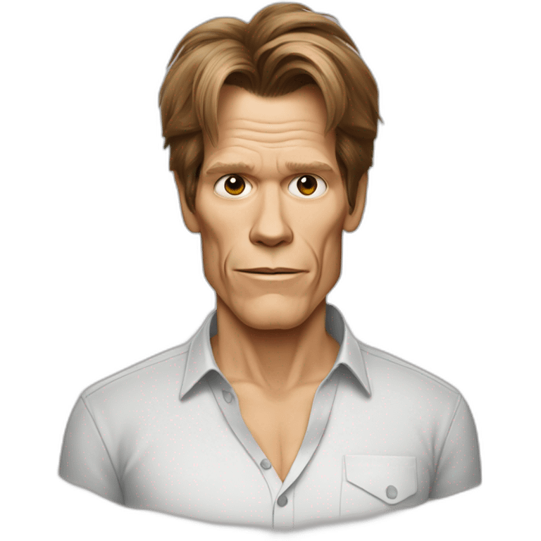 kevin-bacon cartoon wearing shirt emoji