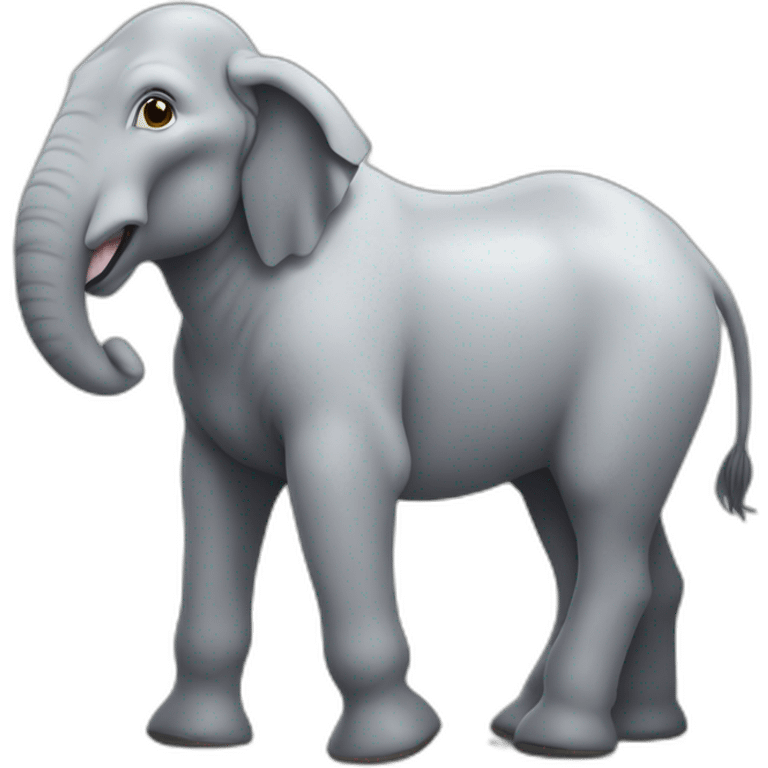 Cheval sur un éléphant emoji