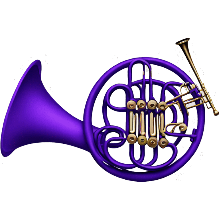 purple French horn emoji