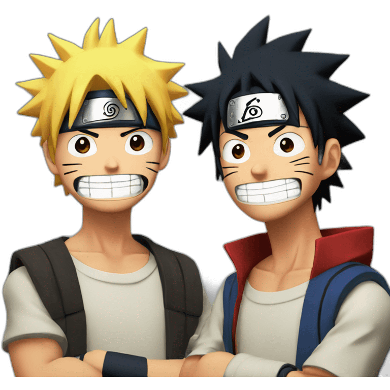 Naruto vs luffy emoji