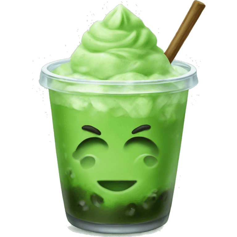 Iced matcha emoji