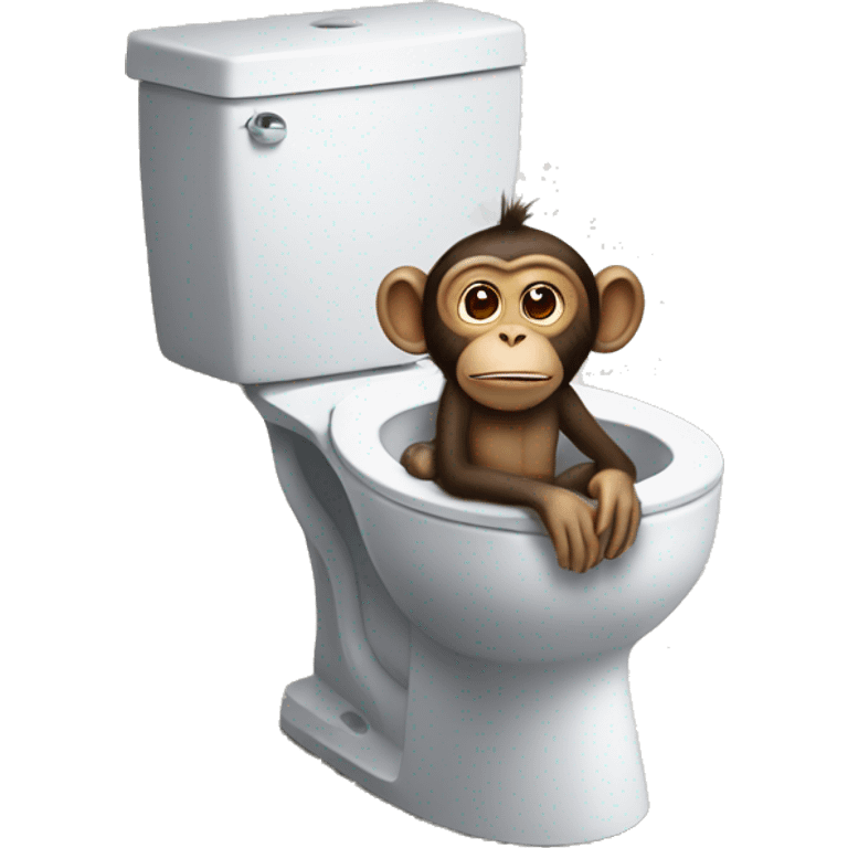 Monkey on the toilet emoji