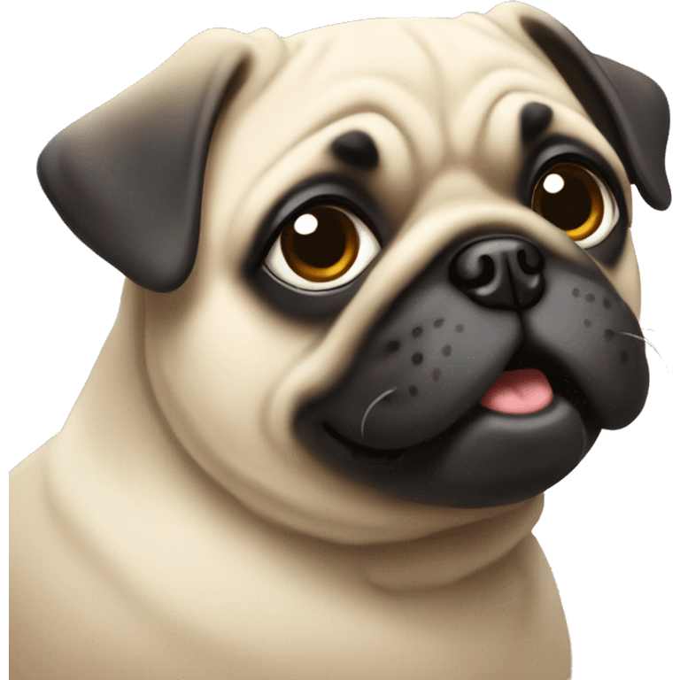 cute pug  emoji