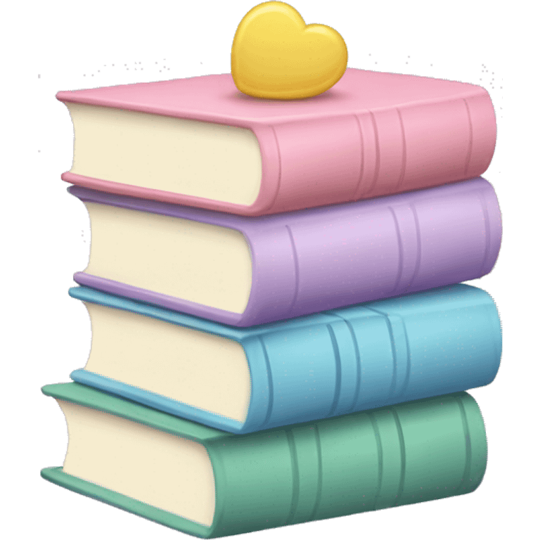 Stack of pastel books emoji