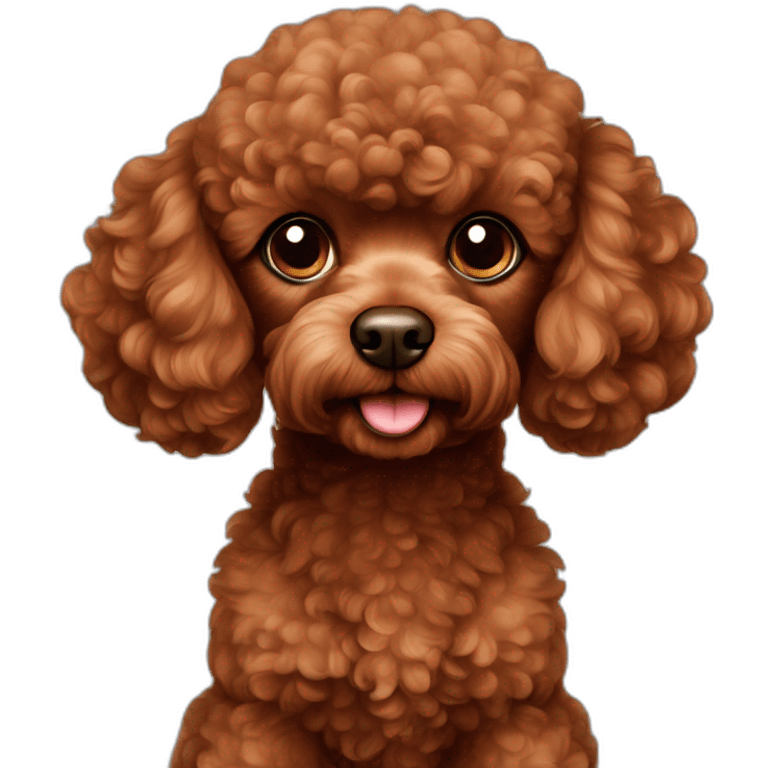 red brown toy poodle emoji