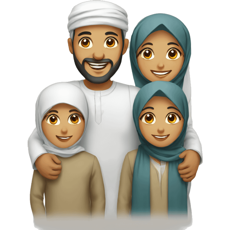 Happy Muslims family emoji