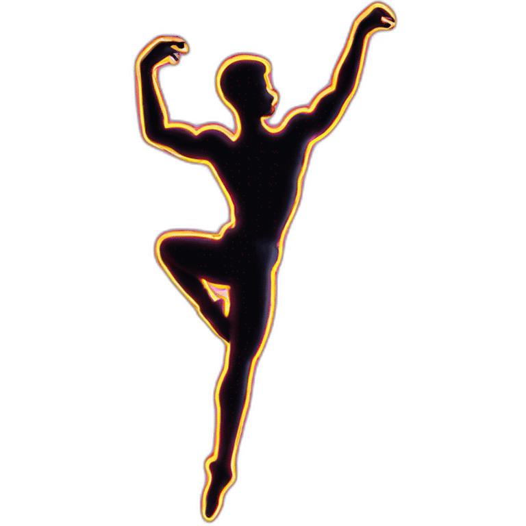  male dancer neon sign booty emoji