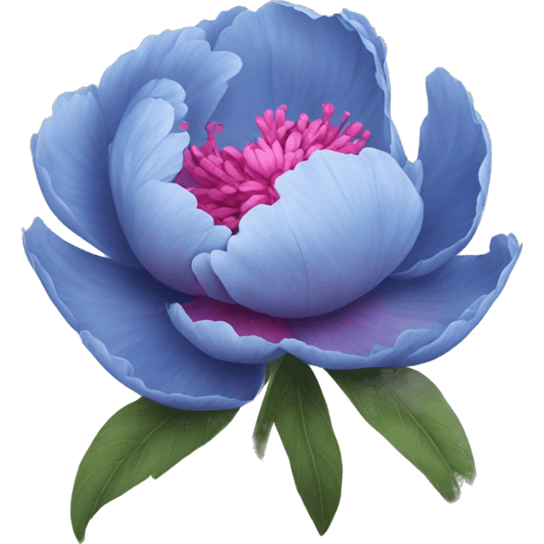 peonie bleu emoji