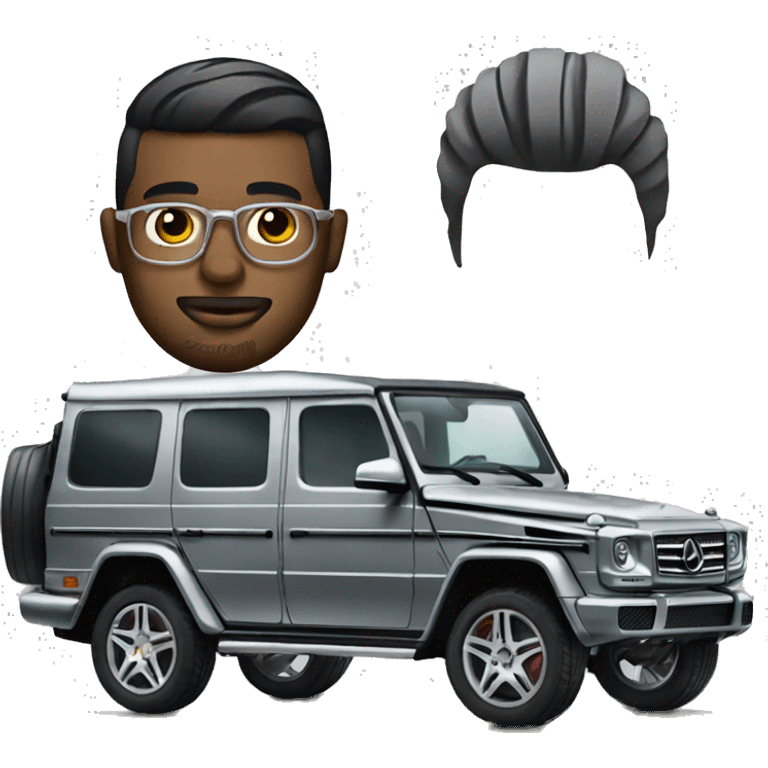 Barber with g wagon car emoji