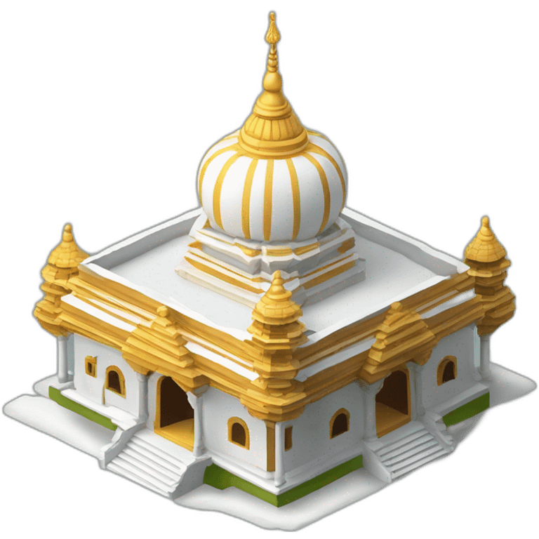 MAKE RELIGIOUS TEMPLE BABA MURAD SHAH JI ISOMETRIC EMOJI emoji