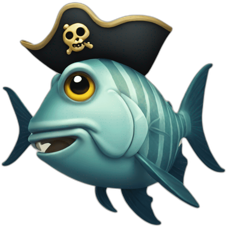 a pirate fish emoji