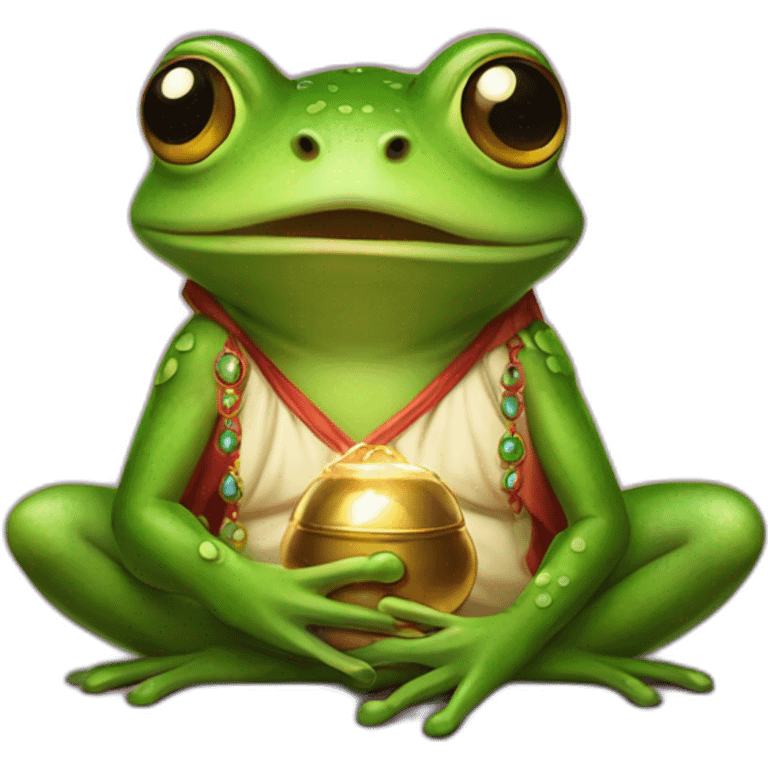 fortune teller frog emoji