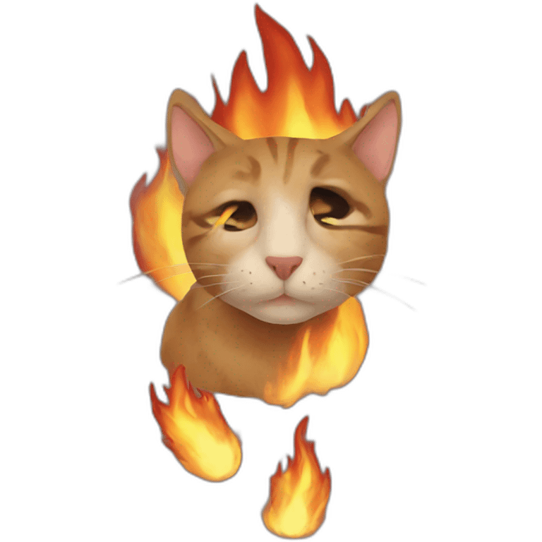 Cat fire emoji