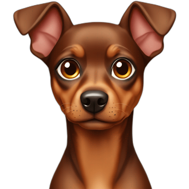 dog pinscher brown emoji