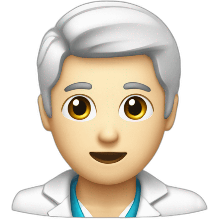 medicos con fonendo y tenciometro colgando en el cuello  emoji