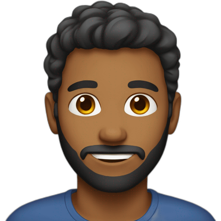 Brown-skinned person with a short beard emoji