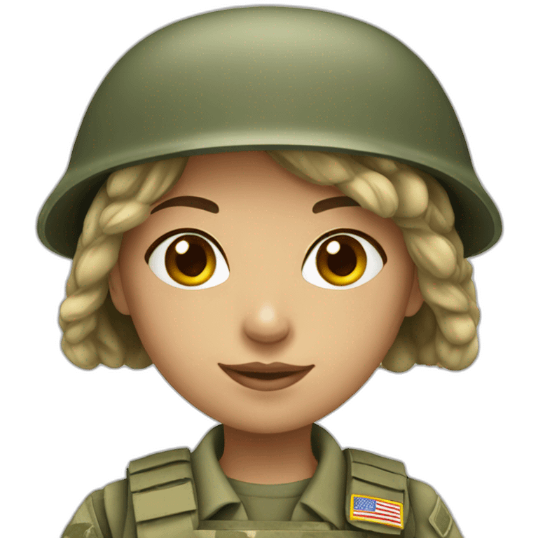 army girl white emoji