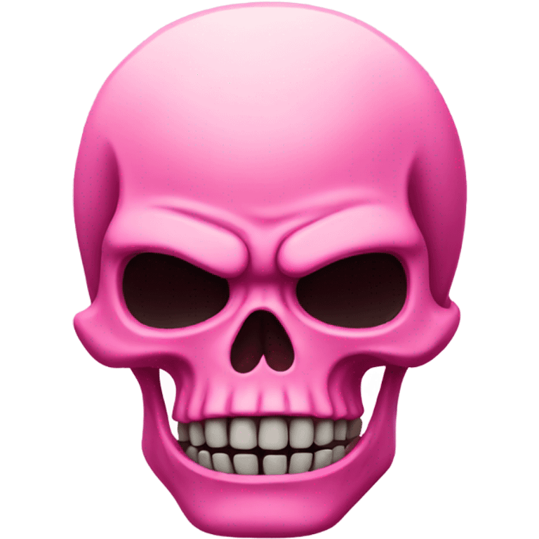 Angry pink skeleton emoji