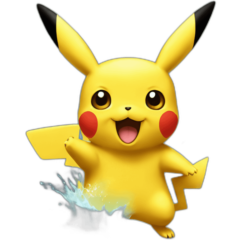 Pikachu is discharging emoji