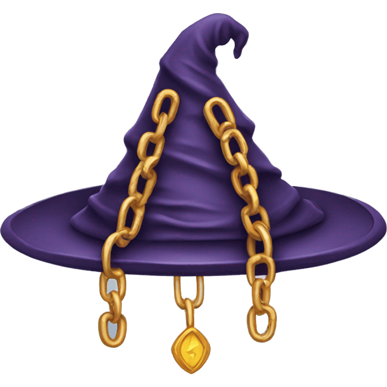 wizard hat covered in chains emoji