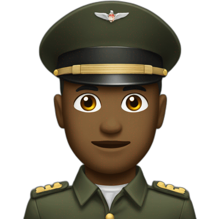 Militar uniforme negro emoji