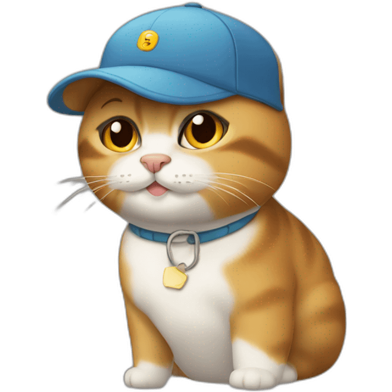 Gato con gorra emoji