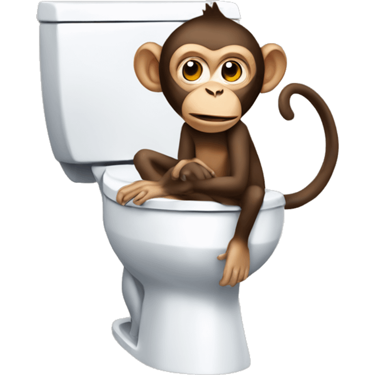 monkey on the toilet  emoji