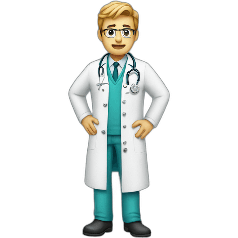 Doctor with “MEDIFN” on his clothes emoji