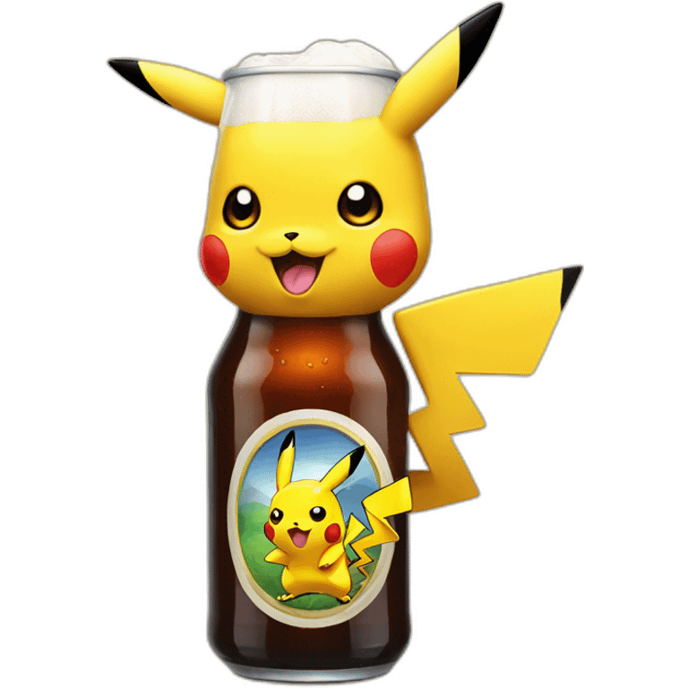 Pikachu beer emoji