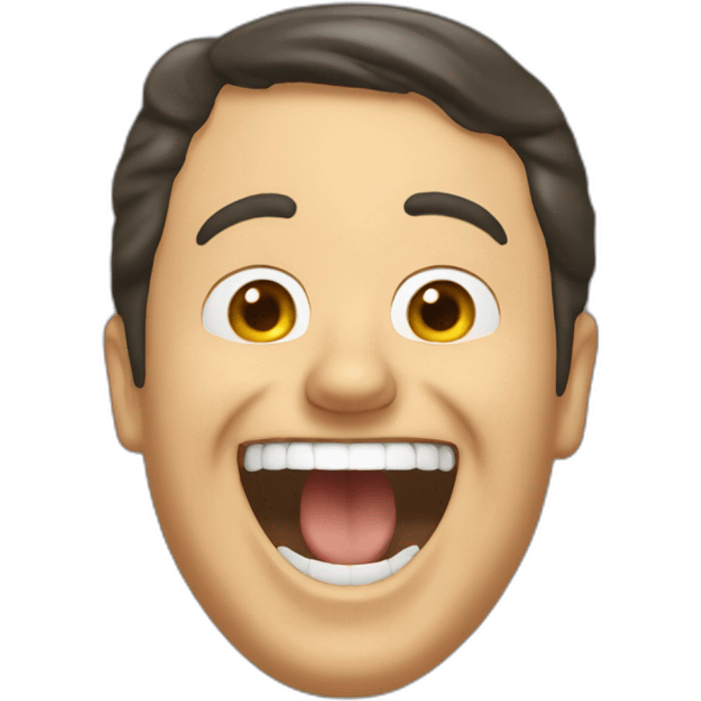 Matteo Renzi laughing emoji