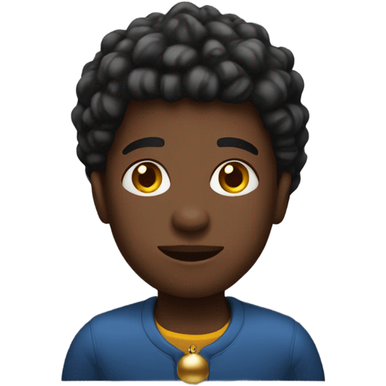 Black human with jingle bell emoji