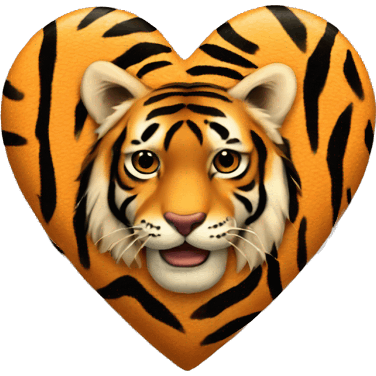 Tiger skin heart emoji