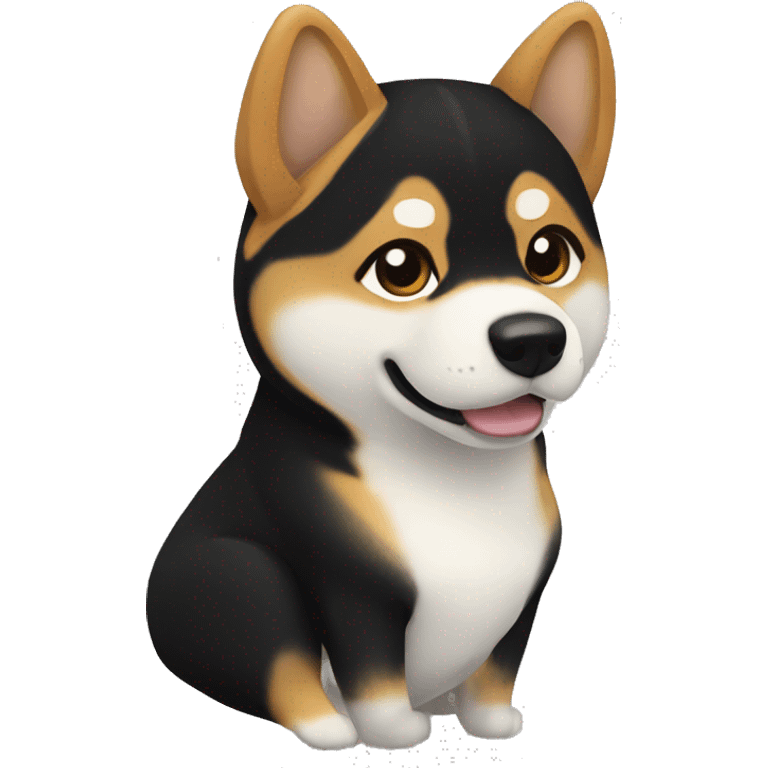 Shiba inu black emoji