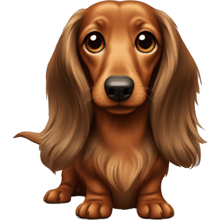 Long haired dachshund  emoji