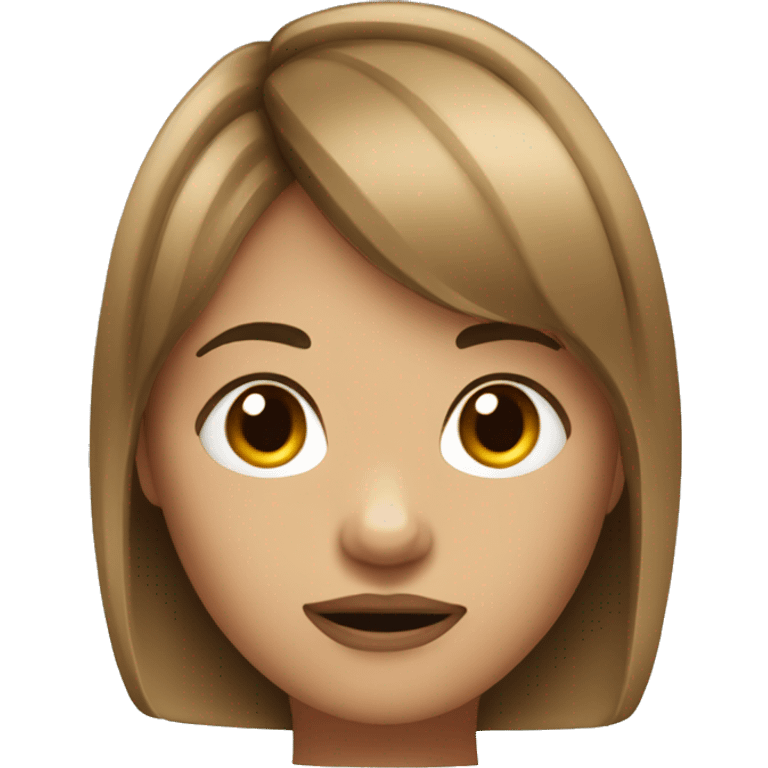 woman who looks like a chipmunk with short hair and bangs mad  emoji