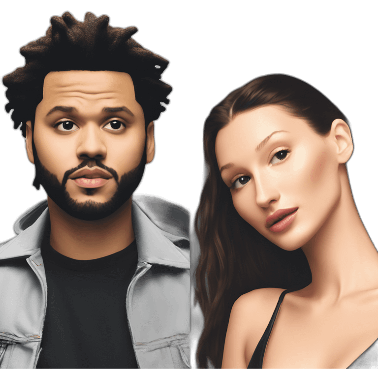 the weeknd and bella hadid emoji