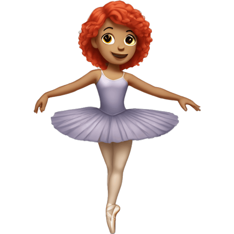 Red haired ballet dancer  emoji