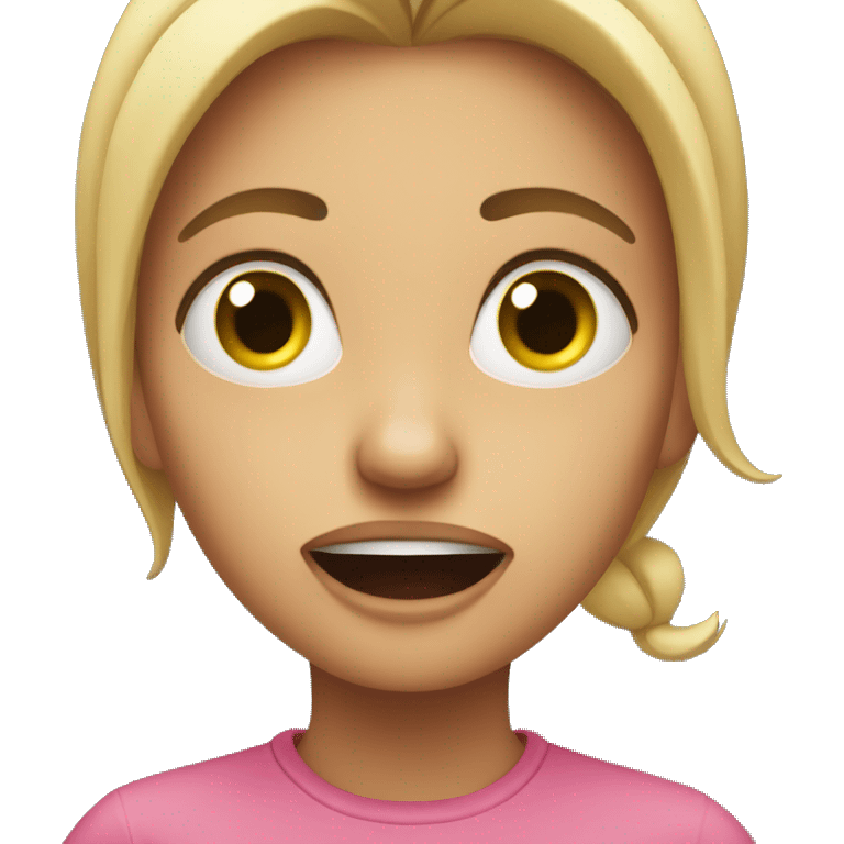 A Girl scared  emoji