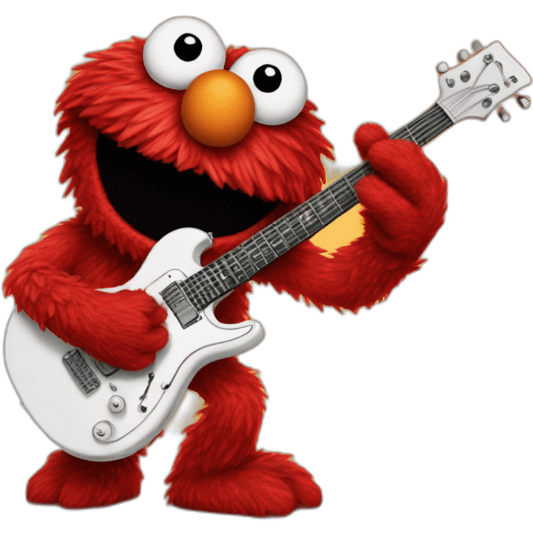 Elmo destroying guitare emoji