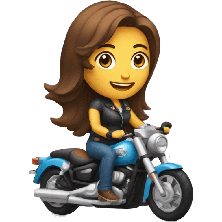 Mulher na garupa da moto emoji