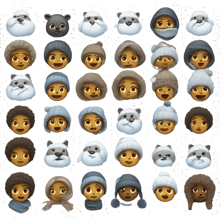 Cute winter emojis emoji