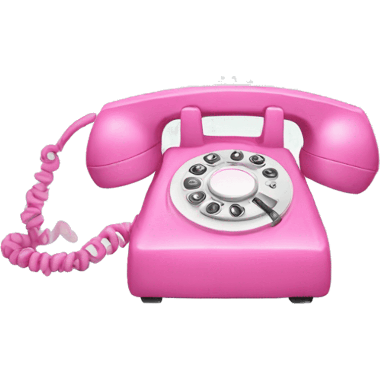 Pink phone emoji