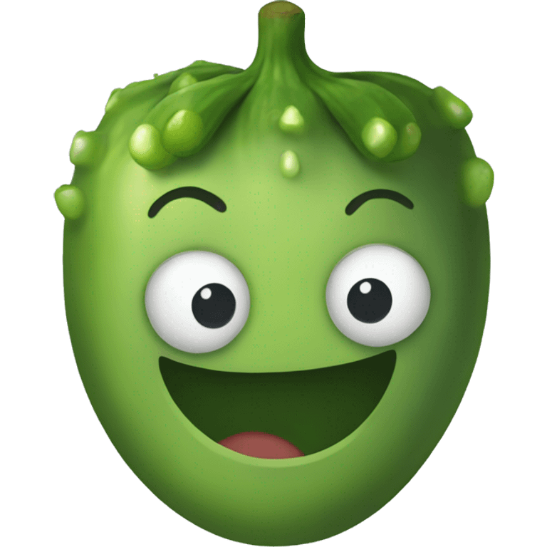 Happy pickle emoji