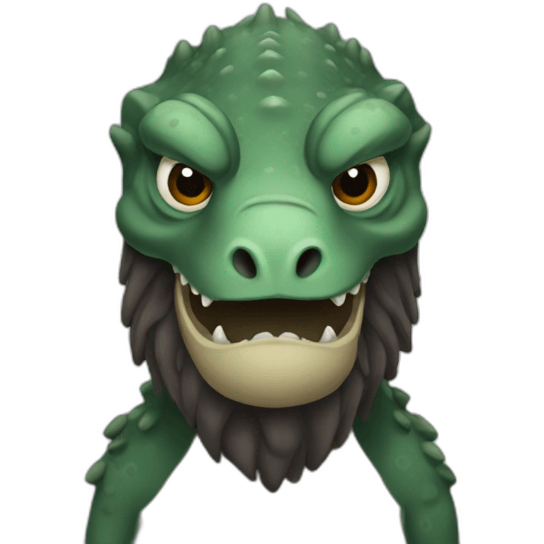 Komodo with beard emoji