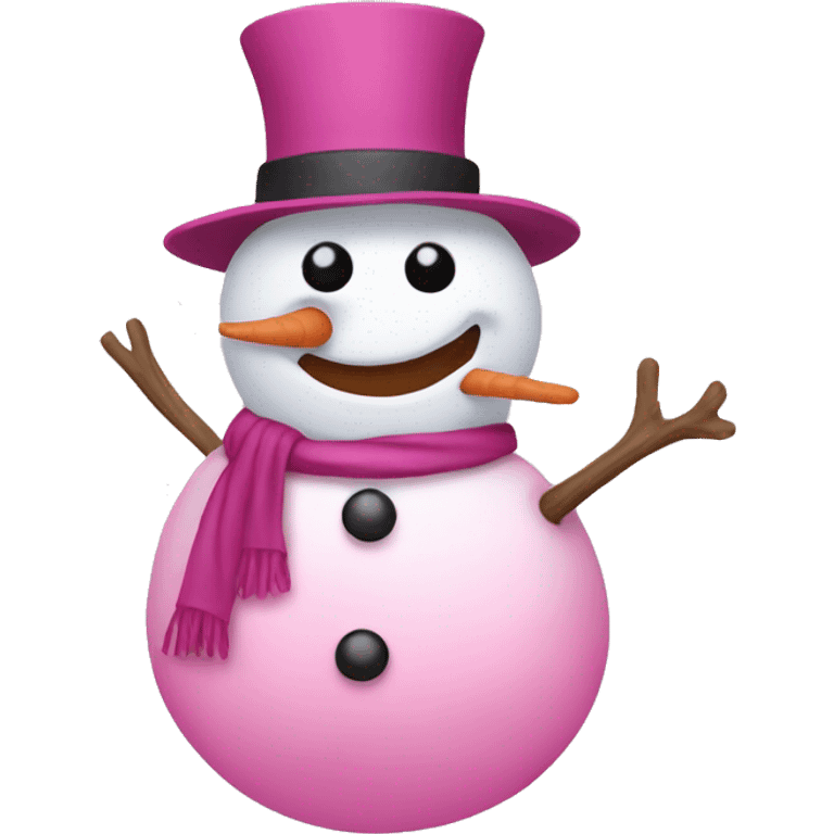 Pink snowman emoji