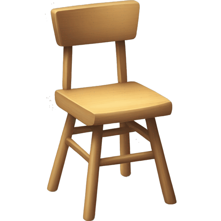 Minimalist wood chair setup emoji