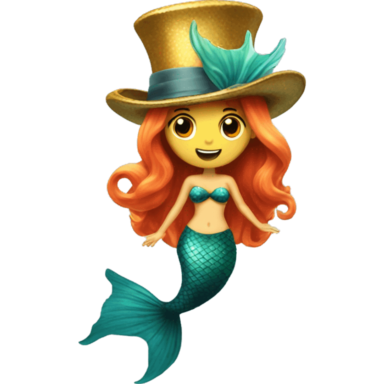 mermaid with a tophat emoji